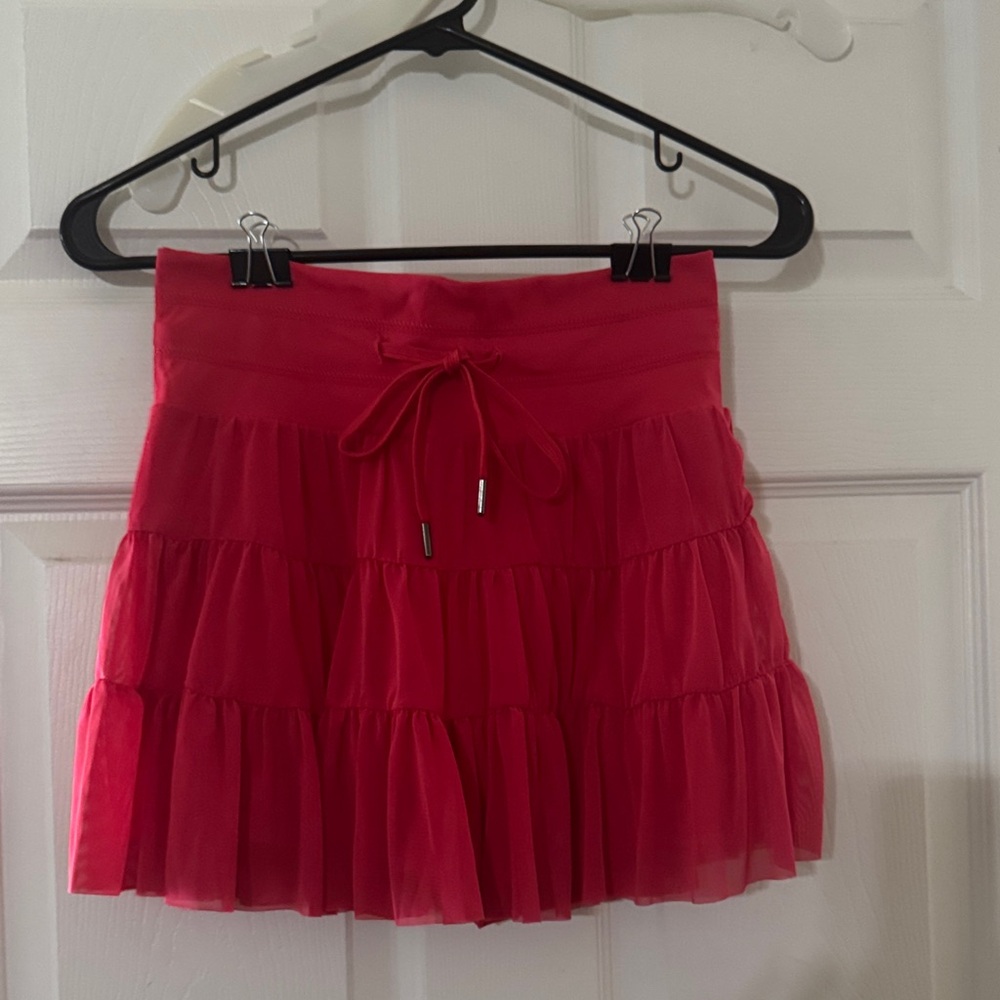 SHEIN Pink Tiered Ruffle Mini Skirt
